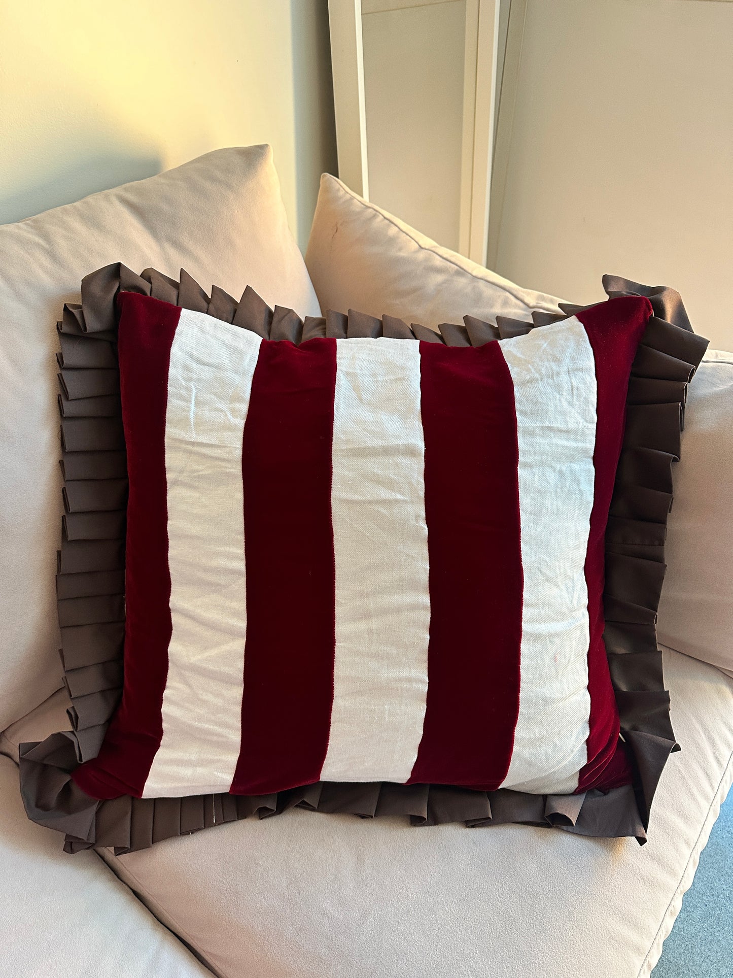Striped Ruffle Throw