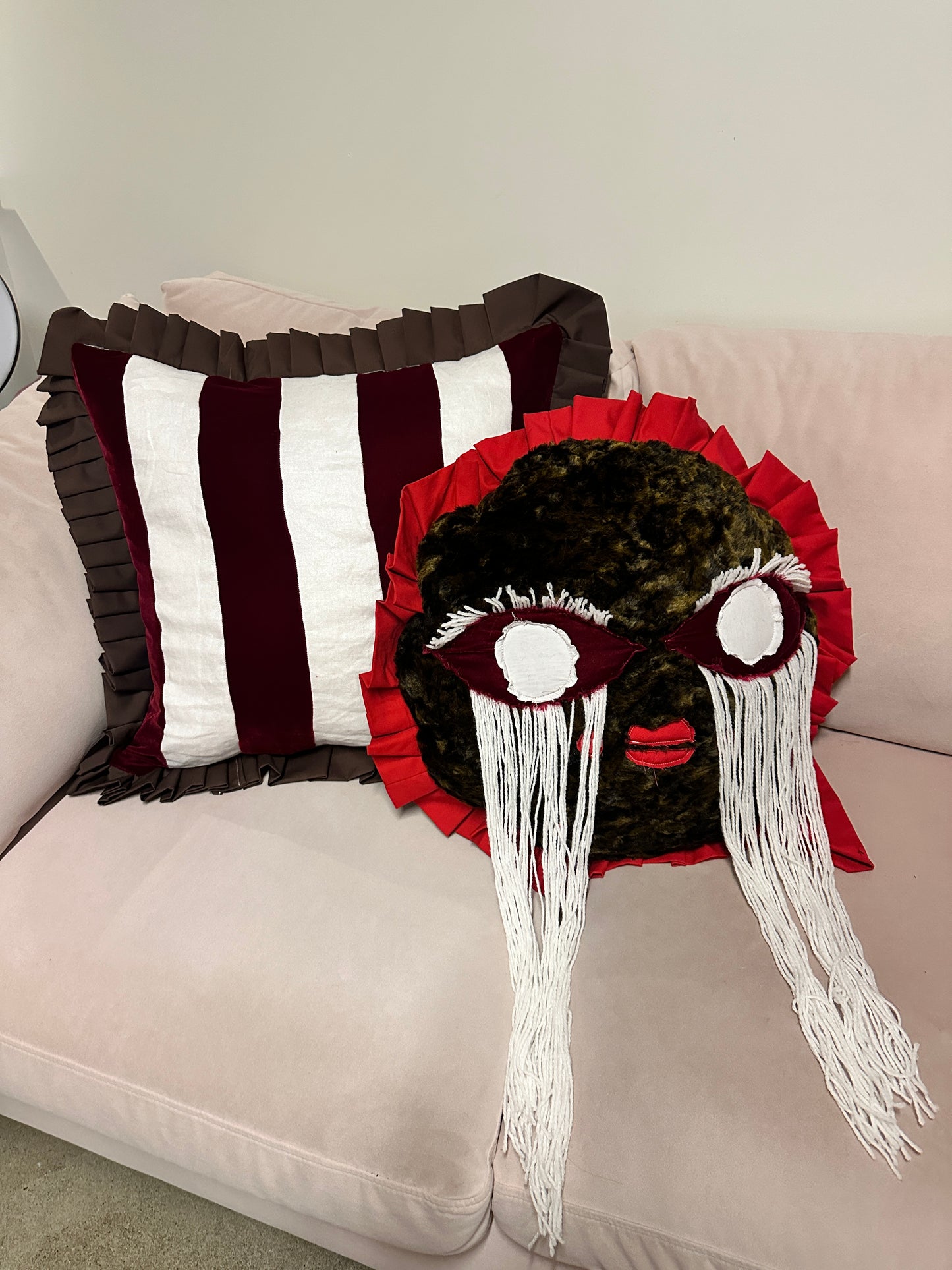 Striped Ruffle Throw