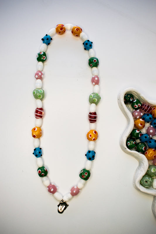 Cool Girl Glass Bead Necklace