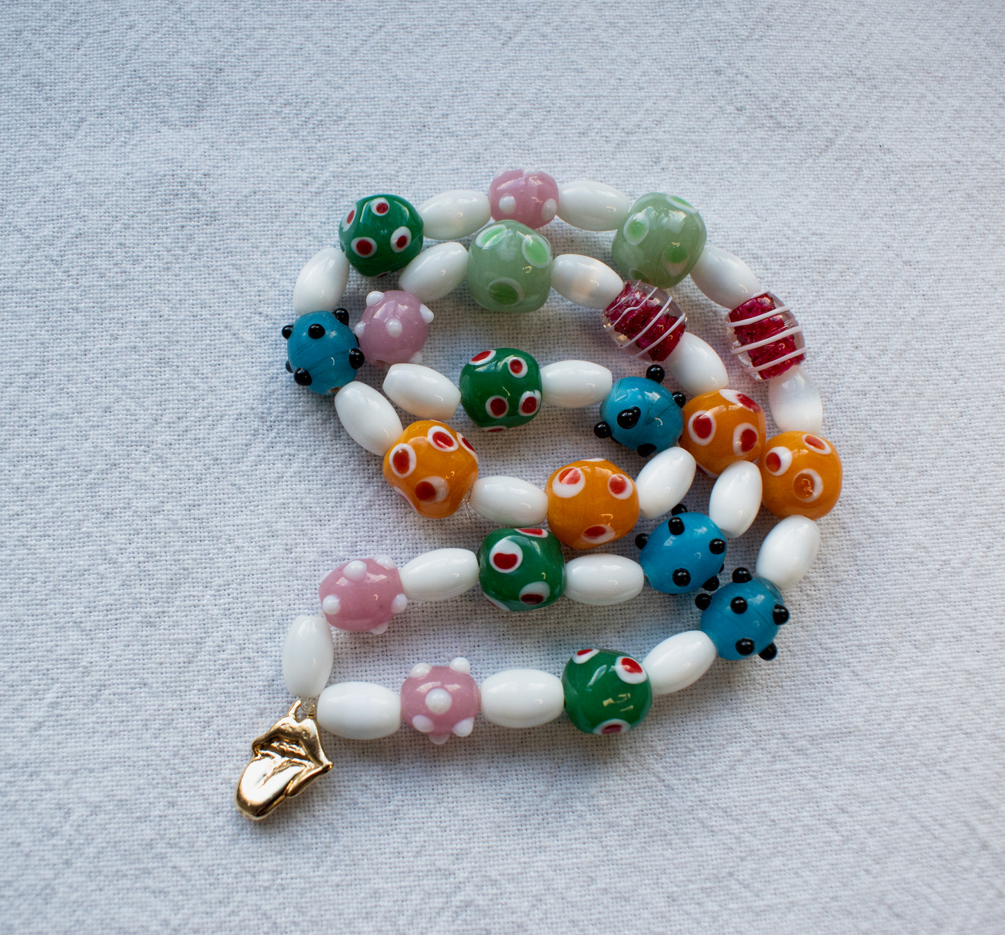 Cool Girl Glass Bead Necklace