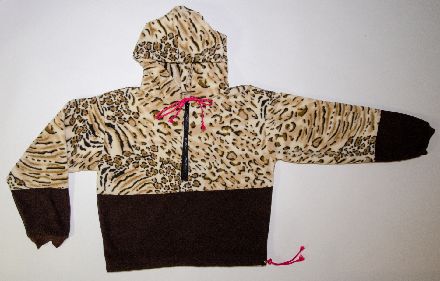 Leopard Print Quarter Zip Fleece