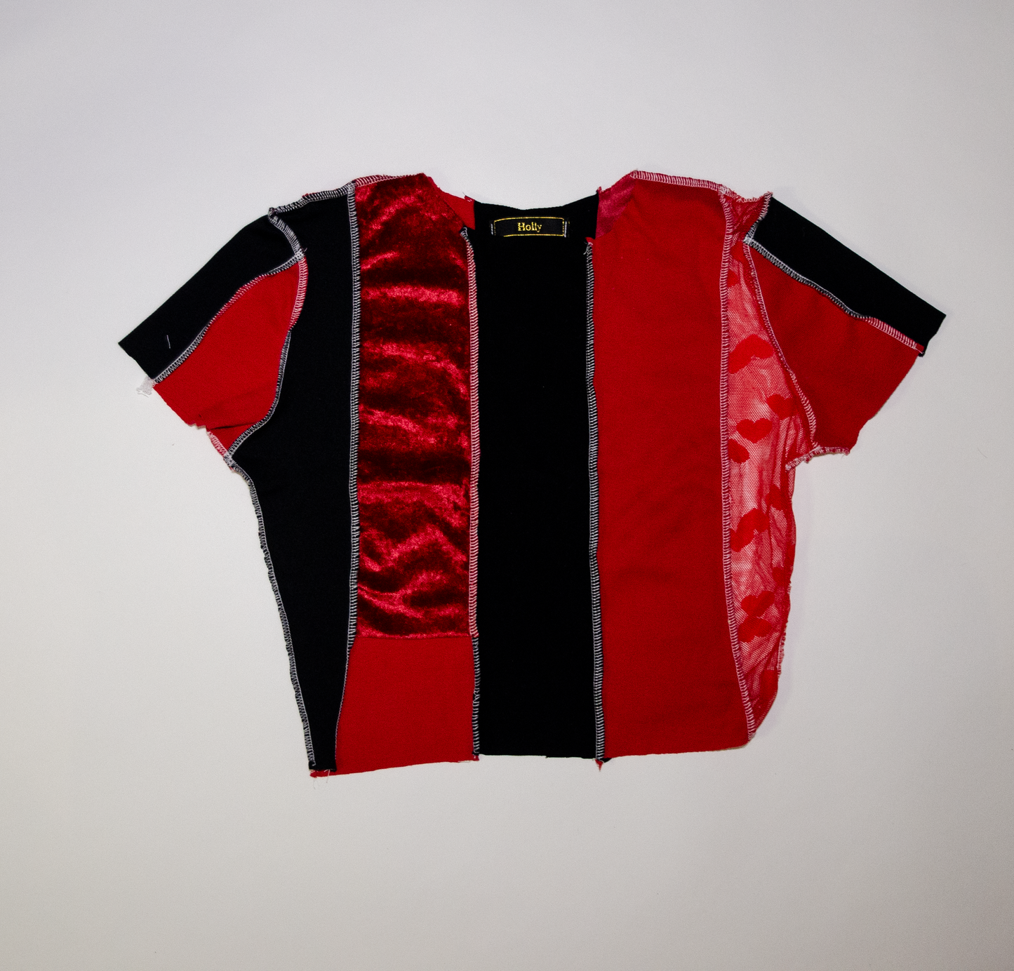 Black & Red Overlock Baby T-Shirt